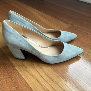 Blue suede Karl Lagerfeld 7.5 shoes yes